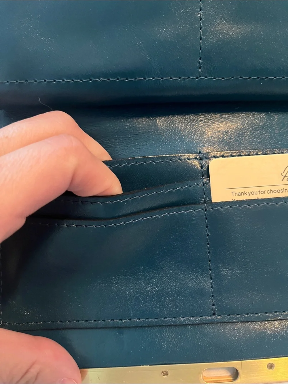 Patricia Nash Navy and Cream Floral Frame Wallet with Gold Trim